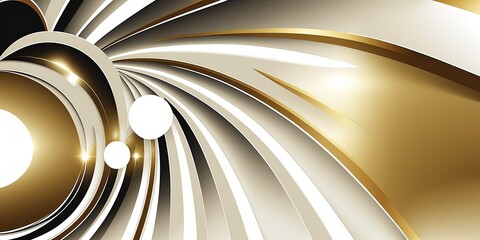 modern abstract white and gold background with glitter by ai generative 