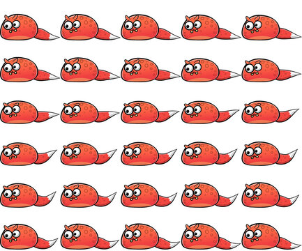 Cute funny pet idle animation sprite-sheet for games.Simple cartoon Pet with cute eyes.best for 2d games and animation.30 Frames animation sheet.