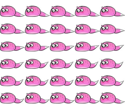 Cute funny pet idle animation sprite-sheet for games.Simple cartoon Pet with cute eyes.best for 2d games and animation.30 Frames animation sheet.