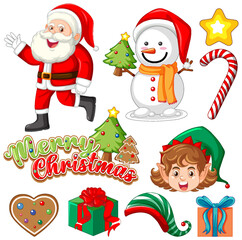 Merry Christmas Object Decoration Item Collection