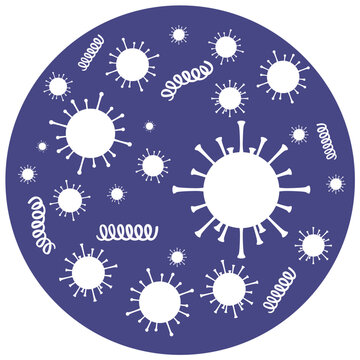 recommend clip art: Bacterial microorganism in circle