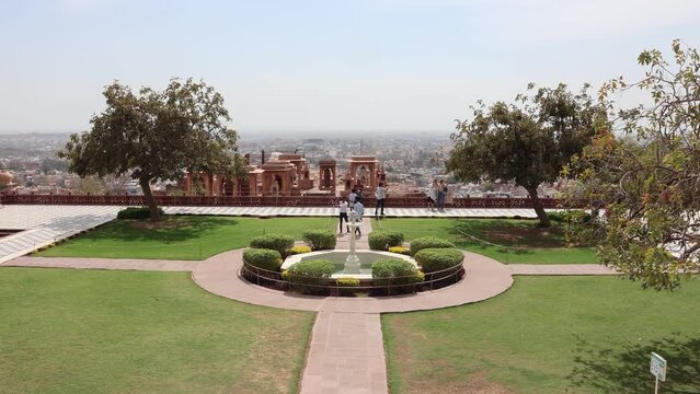 Jodhpur, Rajasthan, India 2nd March 2023: The Jaswant Thada is a cenotaph located in the blue city Jodhpur, Rajasthan. Visuals of beautiful Rajasthan Heritage. Used by Rajputs of marwar for cremation