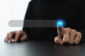 Ai or artificial intelligence chat program or software. knowledge and learning solution by genius...