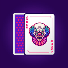 Joker poker card illustration. Joker card design