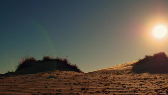 OBX dune sand wide shot slow motion 24fps