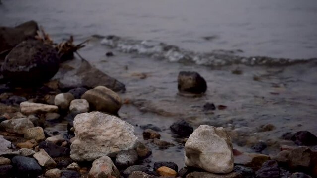 sea of galilee rocky coastline