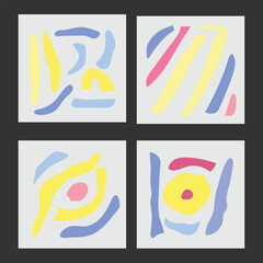 Abstract colorful shape for cover or background, printable media etc,