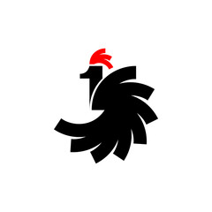 Obraz premium number 1 in the form of a simple green leaf bird