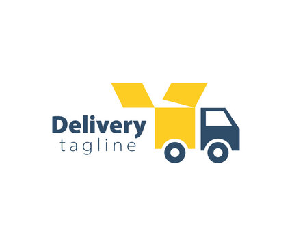 Express delivery service logo design elements