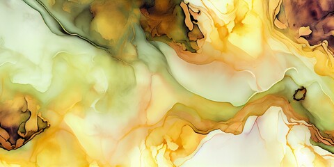 "A Kaleidoscope of Hues: Multicolored Alcohol Ink Background." Generative AI. Beautiful blending of colors