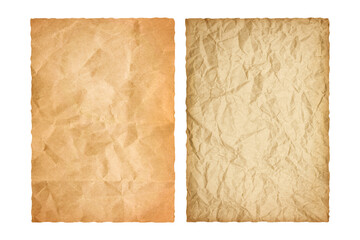 Old paper brown sheet isolated