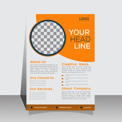 Corporate business A4 flyer template vector design set advertise marketing, promotion, cover page. IT Company, creative Unique Design Create Graphic design layout