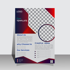Corporate business A4 flyer template vector design set advertise marketing, promotion, cover page. IT Company, creative Unique Design Create Graphic design layout