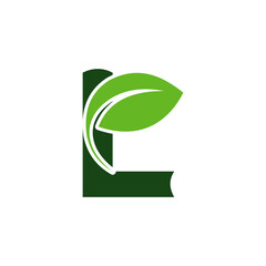 letter L leaf logo