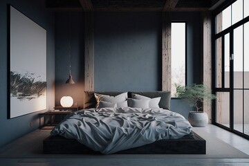 The Beauty of Minimalism: A Modern Bedroom, Ai Generative