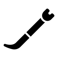 crowbar glyph icon