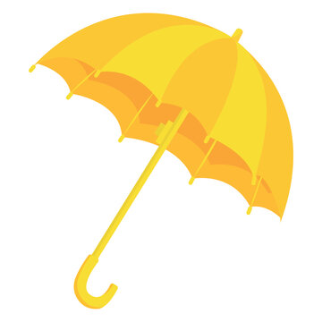Vector cartoon image of an umbrella from the rain. An element in warm shades for your design. The concept of autumn comfort.