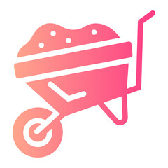 wheelbarrow gradient icon