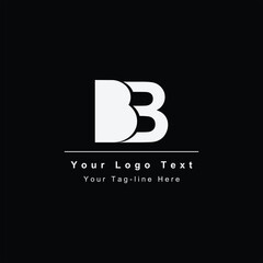 bb or bb initial logo design icon template