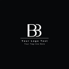 initial bb or bb logo elegant design name business - obrazy, fototapety, plakaty