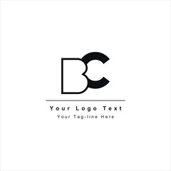 letter bc or cb logo design template icon business