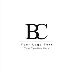 bc cb logo initial for business logo letter