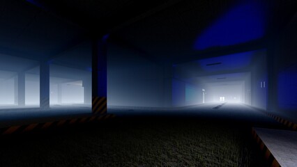 alone in dark basement