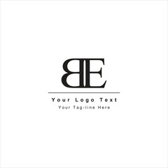 be or eb logo template initial icon design