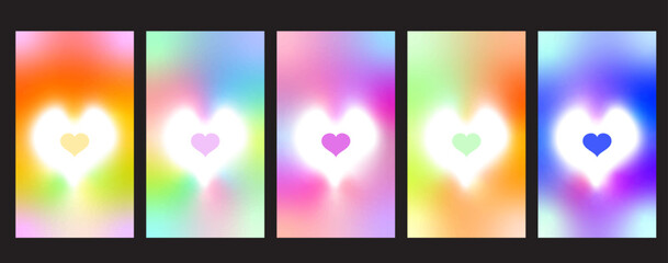Vivid rainbow light background in y2k style for banner,poster,card