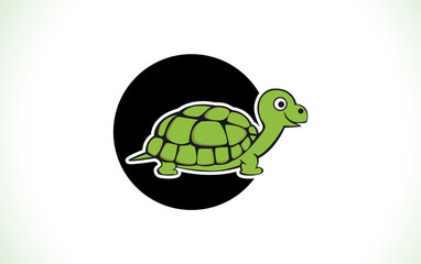 Turtle animal art and logo design for brand and business