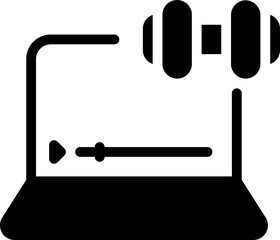 Online Workout Icon Vector: An icon vector that represents online workout typically features a person exercising or a fitness equipment symbol. This icon is commonly used to indicate virtual fitness 