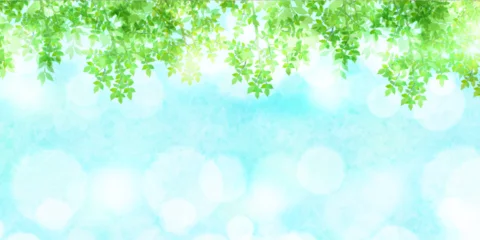 Kissenbezug 新緑　葉　風景　背景 © J BOY