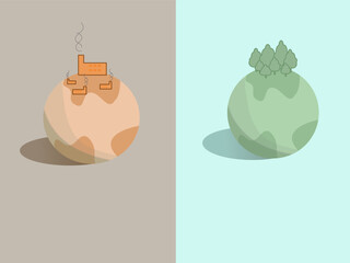 illustration of an global warming 