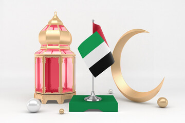 Ramadan United Arab Emirates With Crescent