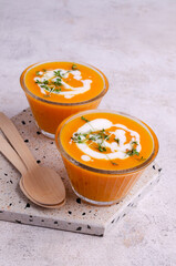 Orange cream soup