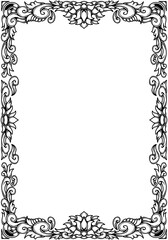 Vector luxury classic frame line art ink design