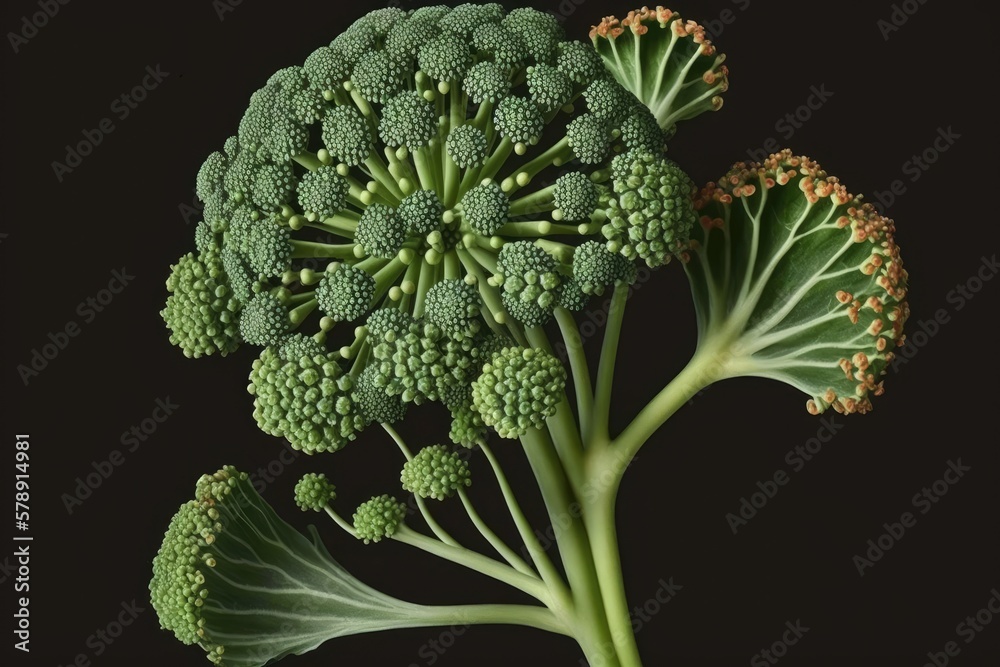 Canvas Prints broccoli that is green, edible, and has small blooms and long, thin stems, like baby broccoli but is