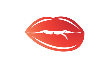 Sexy hot lips bite sign. Sexy lips icon and symbol design