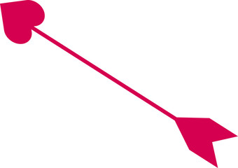 pink heart shape arrow