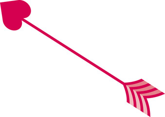 pink heart shape arrow