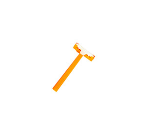 Disposable razor on a white isolated background