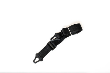 Shoulder strap nylon fastening belt on isolated white background