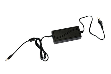 Power AC / DC adapter isolated on white background