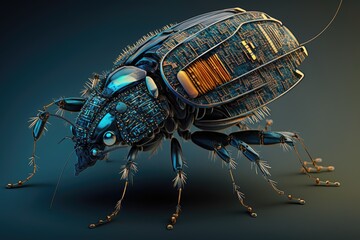 Technology based biting insect. Generative AI