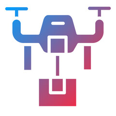 Vector Design Drone Delivery Icon Style