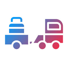 Vector Design Baggage Truck Icon Style