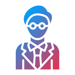 Vector Design Male Professor Icon Style
