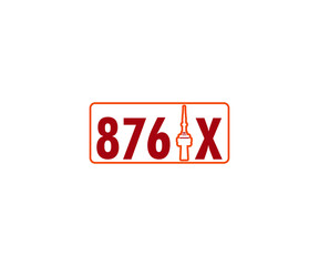 876iX letter vector logo templet.