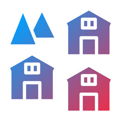 Vector Design Village Icon Style