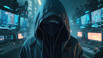 rebellious cassette futurism hacker digital art illustration, Generative AI